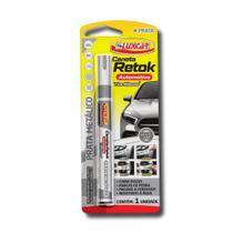 Caneta Retok Prata Tira Riscos e faz Reparos de Pinturas de Carros e Móveis Luxcar Caneta Retok Prata Tira Riscos e faz Reparos de Pinturas de Carros e Móveis Luxcar