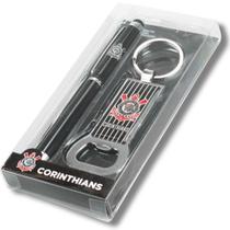 Caneta Roller Ball Com Chaveiro Abridor De Garrafas Corinthians Oficial Mileno