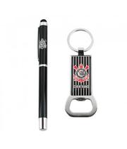 Caneta Roller Ball Com Chaveiro Abridor Garrafas Corinthians