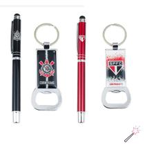 Caneta Roller Pen Touchscreen Chaveiro Abridor Garrafas Times:São Paulo Caneta Roller Pen Touchscreen Chaveiro Abridor Garrafas Times:São Paulo