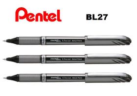 Caneta Rollerball Pentel Energel 0,7mm BL27 - Kit C/3 Preta