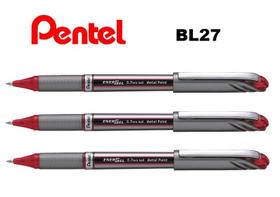 Caneta Rollerball Pentel Energel 0,7mm BL27 - Kit C/3 Verm. Caneta Rollerball Pentel Energel 0,7mm BL27 - Kit C/3 Verm.