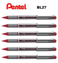 Caneta Rollerball Pentel Energel 0,7mm BL27 - Kit C/6 Verm. Caneta Rollerball Pentel Energel 0,7mm BL27 - Kit C/6 Verm.