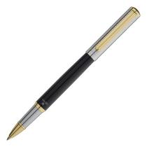 Caneta Rollerball Tinta Crown Regent Preta com Prata e Dourado Presente Luxo DI29422N Caneta Rollerball Tinta Crown Regent Preta com Prata e Dourado Presente Luxo DI29422N