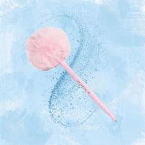 Caneta rosa com pompom pink vibes leoarte