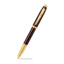 Caneta Sheaffer 100 Tinteiro Marrom Café c/ Detalhes Dourados Caneta Sheaffer 100 Tinteiro Marrom Café c/ Detalhes Dourados