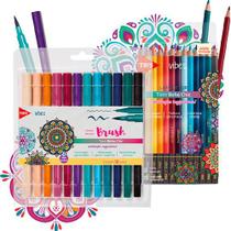 Caneta Sketch 2 pontas e lápis de cor Boho Chic TRIS