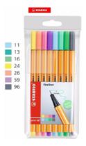 Caneta Stabilo 88/8 Point 0.4 Com 8 Cores Pasteis