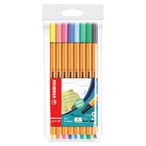 Caneta Stabilo Boss Pastel Point Fine 0,4mm - Estojo c/ 8
