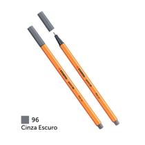 Caneta Stabilo Fine Pen Point 88 Tons de Cinza e Preto