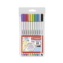 Caneta Stabilo Pen 68 Brush 10 Cores