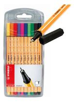 Caneta Stabilo Point 88 0.4mm Fineline Hidrográfica 10 Cores Caneta Stabilo Point 88 0.4mm Fineline Hidrográfica 10 Cores