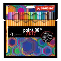 Caneta Stabilo Point 88 Arty Hidrográfica Premium 24 Cores