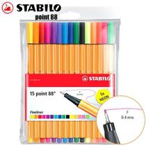 Caneta Stabilo Point 88 Neon - Estojo c/ 15
