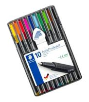 Caneta staedtler esferográfica 0.4mm triplus 10 cores