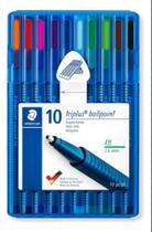 Caneta staedtler esferográfica 1.6mm triplus 10 cores