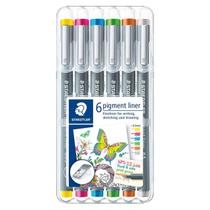 Caneta Staedtler Nankin Pigment Liner 6 Cores 0,5mm Caneta Staedtler Nankin Pigment Liner 6 Cores 0,5mm