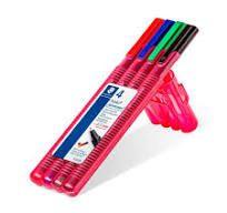 Caneta Staedtler Triplus Permanente 0.3mm Estojo com 4 Cores 331 Sb4