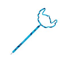 Caneta Stitch com Silhueta da Face Tinta Azul - Molin