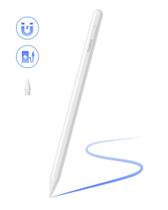 Caneta Stylus Baseus Smooth Writing 2 com Carregamento Duplo Sem Fio - Moon White com Cabo USB-C e Ponta Ativa