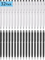 Caneta Stylus Outus 2 em 1 com ponta fina esferográfica universal x32