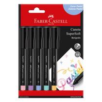 Caneta SuperSoft FABER-CASTELL 1.0 mm Estojo com 5 Cores