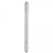 Caneta Tebori 2 Pontas Microblading Sobrancelhas Esterilizável Prata