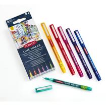 Caneta Técnica Derwent Line Maker Colour 06 Cores Caneta Técnica Derwent Line Maker Colour 06 Cores