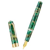 Caneta-tinteiro Asvine P20 Piston Extra Fine Point Green Marble