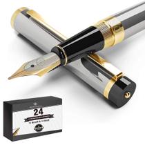 Caneta-Tinteiro Dryden Designs - Ponta Média com 24 Cartuchos de Tinta