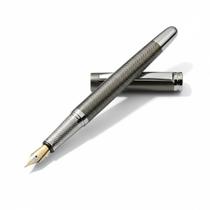 Caneta tinteiro executiva pena chumbo elegante relevo 0,5mm