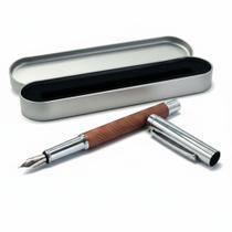 Caneta Tinteiro Executiva Pena Cobre Caixa Metal 0,5Mm Luxo