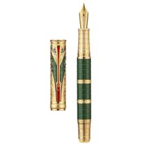 Caneta-tinteiro Hongdian D5X verde com ponta média e conversor