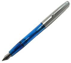 Caneta Tinteiro Jinhao 51A Translucide Azul Fina Caneta Tinteiro Jinhao 51A Translucide Azul Fina