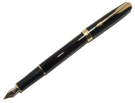 Caneta Tinteiro Jinhao 75 Preto Brilhante Gt Fina