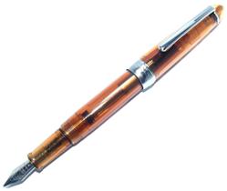 Caneta Tinteiro Jinhao 992 Translucide Âmbar Fina