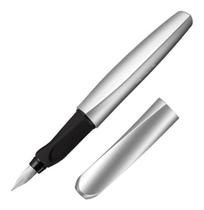 Caneta Tinteiro Pelikan Twist Silver Pena M Com Cartucho Caneta Tinteiro Pelikan Twist Silver Pena M Com Cartucho