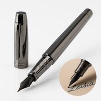 Caneta Tinteiro Pena Ponta Fina Faculdade Executiva Cromada