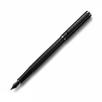Caneta tinteiro preta fosco premium ponta pena 0,38mm leve