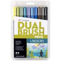 Caneta Tombow Dual Brush Markers Landscape, pacote com 10 unidades