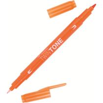 Caneta Tombow Twin Tone Dual Tip Laranja