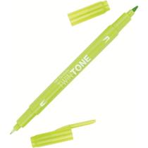 Caneta Tombow Twin Tone Dual Tip Verde Limão PK50 61502