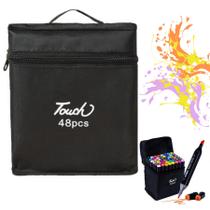 Caneta Touch 48 Cores Profissional Ideal Para Desenhar E Colorir