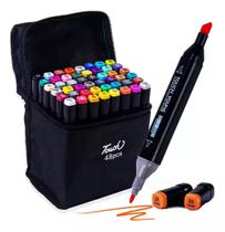 Caneta Touch Ponta Dupla Estojo Com 48 Cores Caneta Touch Ponta Dupla Estojo Com 48 Cores