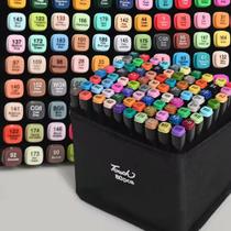 Caneta Touch Ponta Dupla Estojo Com 80 Cores