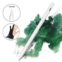 Caneta Touch Screen Universal + 2 Pontas Finas + Estojo Case + Luva Palm Rejection