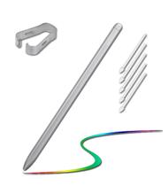 Caneta Touch SPen Para Galaxy Tab S10 FE SMX520 SMX620 Com Sensor Pressão Prata Mais Pontas