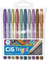 Caneta Trigel Metálicas 1.0 Com 10 Cores Sortidas - Cis