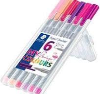 Caneta Triplus Fineliner Flamingo C/6 Cores Staedtler 0,3mm 334 Sb6cs6
