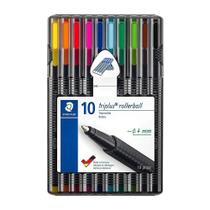 Caneta Triplus Rollerball Staedtler Com 10 Cores 0.4Mm